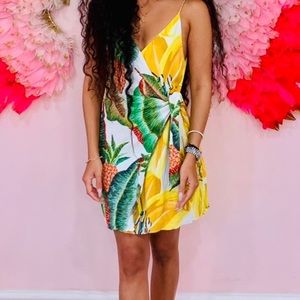 Farm Rio wrap mini dress